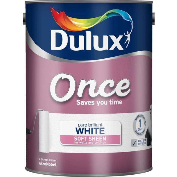 Dulux Once Soft Sheen Wall Paint Ceiling Paint White 5l