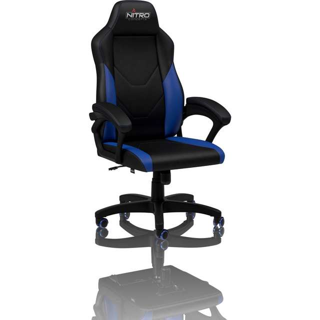Nitro Concepts C100 Gaming Chair Black Blue Compare Prices 6