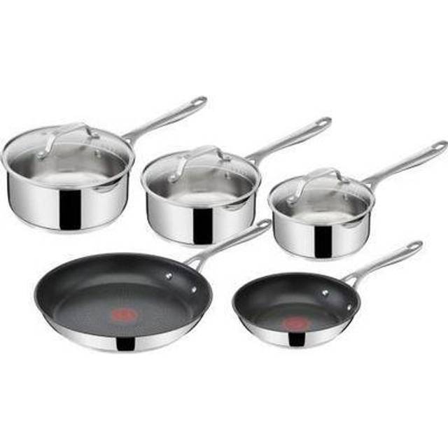 Tefal Jamie Oliver Cook's Classic Pot Set, Stainless Steel, Silver, 7 Pieces