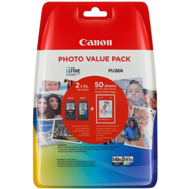 Pack compatible avec CANON PG-540XL/CL-541XL noir et couleur - Format XL -  k2print