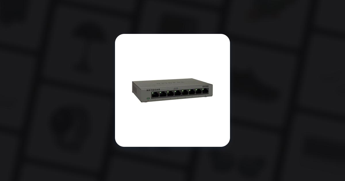 Netgear Gs308-300pes Switch Ethernet Métal 8 Ports Gigabit (10/100
