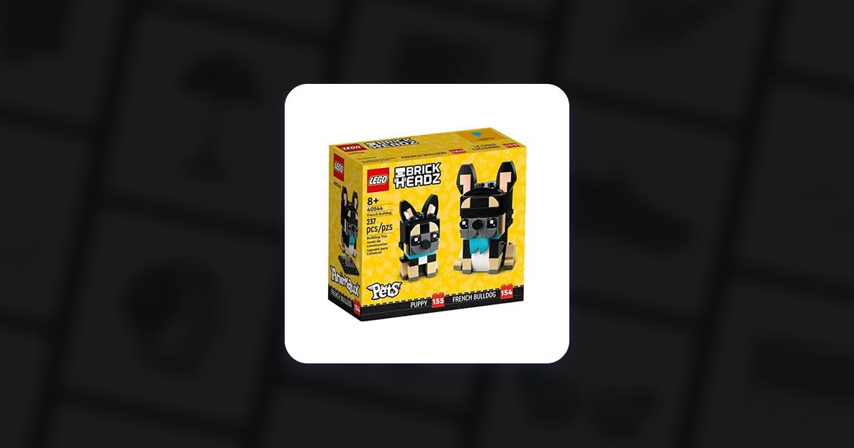 Lego Brickheadz French Bulldog & Puppy 40544 • Price »